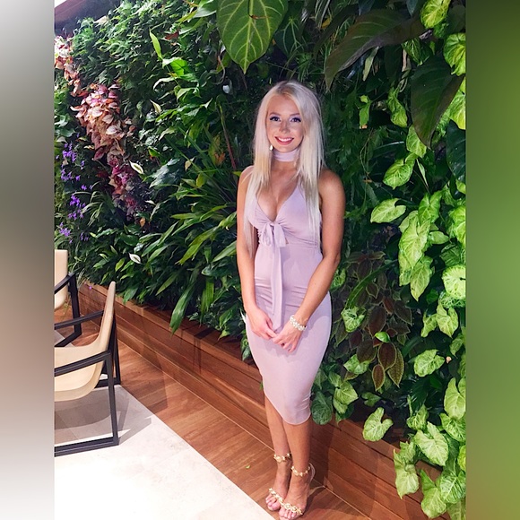 🎇💥 HOST PICK 💥🎇 🧄✨ Nookie Selene Latte Midi Dress ✨🧄 Size 10 EUC - Picture 5 of 16